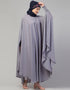 Modest smoking at sleeve Causal Daily Wear Irani kaftan In the Shade of  Grey